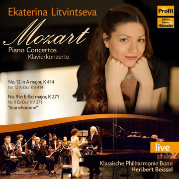 CD Cover: Ekaterina Litvintseva Mozart Piano Concertos Nr. 12 Nr. 9
