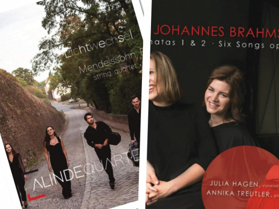 Collage Produktion Alinde Quartett „Lichtwechsel“ & Julia Hagen & Annika Treutler „Johannes Brahms“