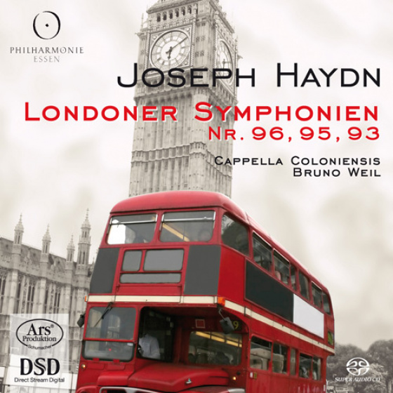CD-Cover: Haydn Sinfonien 93,95,96 Cappella Coloniensis, Bruno Weil, Philharmonie Essen